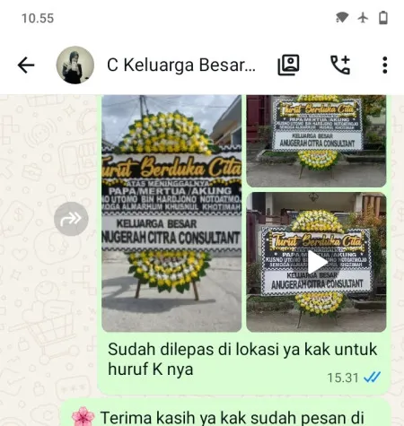 Pengiriman Papan Bunga Duka Sumbermulya Haurgeulis
